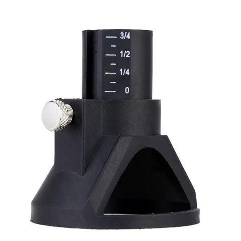 Heavy-Duty Electric Grinder Locator Perfect For Drilling Polishing Positioning With Built-In Scale Ruler, Bakelite rotary tool accessory shows scale markings.