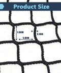 Kid And Pup Safe Rope Net For Balcony Railings 3x6 Ft Knotless Polyester Safety Netting mesh and thickness details