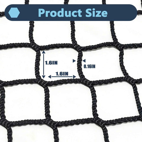 Kid And Pup Safe Rope Net For Balcony Railings 3x6 Ft Knotless Polyester Safety Netting mesh and thickness details