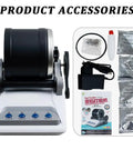 Pro Grade Rock Tumbler Kit Electric Gemstone Stone Polisher with accessories including nets and instruction manual