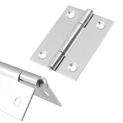Twenty Pack Heavy Duty Stainless Steel Folding Butt Hinges 2 Inch close-up view of hinge plates showing assembly details.