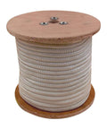 BoatTector Double Braid Nylon Rope For Marine Use Five Sixteenth Inch By Six Hundred Feet White Premium Strength Low Stretch Line With Great Shock Absorption Handy Spool Keeps It Tangle Free No Nonsense Mooring Towing And Rigging