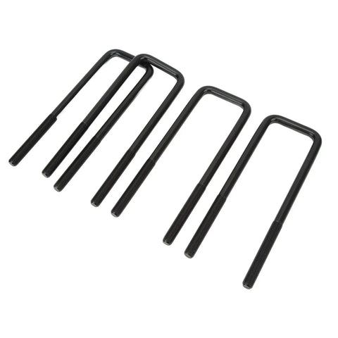 Heavy Duty Square U Bolts Kit For Rear Axle Leaf Springs 10 Inch Steel U Bolts With Nuts And Gaskets Replacement Suspension Repair For 1500 Trucks Built Tough For Quick Bolt On Install And Long Lasting Performance, black steel U-bolts