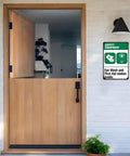 Retro Safety Equipment Metal Sign 8x12 Inch Eye Wash First Aid Wall Decor For Home Garage Office Perfect For Kitchen Workshop Bar And Man Cave Spaces With Bold Metal Finish on white brick wall