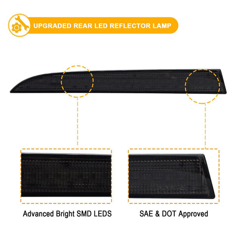 LED Rear Bumper Reflector Light For Camaro 2016 To 2024 And Traverse 2013 To 2017 Plus Cadillac ATS XT5 G8 Replacement Lamps