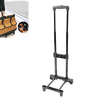 Heavy Duty Folding Hand Truck 110 Lb Capacity Portable Cart With Omniball Wheels, upright position for easy hauls.