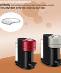 Water Tank Lid Replacement For Vertuo Coffee Makers Next Krups XN910 Series Durable PC Lid Cover with Easy Install, shown with coffee machines