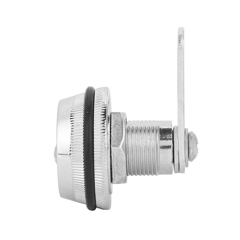 Side view of Combination Cam Lock With 3 Digit Password For Drawers Cabinets And Letter Boxes Made From Zinc Alloy Steel Durable Silver Finish