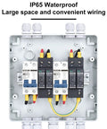 Hella Durable Rock Solid Dc Disconnect Switch Box With Pv Surge Protector 63 Amp Solar Circuit Breaker IP65 Waterproof PC Case wiring interior