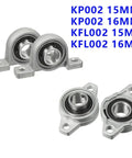 Heavy Duty Self Aligning Zinc Alloy Steel Ball Mounted Pillow Block Insert Bearing Cast Iron Housing High Wear Resistant Chrome Steel Smooth Low Noise For Industrial Machinery Sick Durability Long Life Tight Fit High Load Capacity Built To Last, 15mm 16mm mounted bearing units
