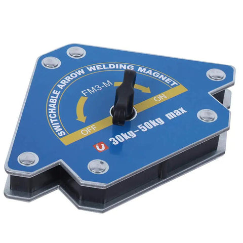 Super Durable Zohisin Welding Magnet With 30 To 50 Kilo Suction Power arrow shape, switchable, 30kg-50kg max, used for clamping metal.