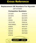 Cross reference for Beefed Up Engine Air Filter Replacement Fits Hyundai OE 28113F2000 with competitor numbers list