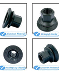 Premium Heavy Duty Wheel Lug Nuts For Dodge Ram 3500 4000 4500 5500 2012 To 2022 Slick Black Finish from different angles.