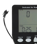 Gym Grade Rowing Machine Counter Monitor With Timer Distance And Heart Rate Display Multi Function Analytics Instrument For Indoor Cardio Equipment Lightweight Easy Install And Durable Build, LCD display and cable close-up