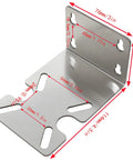 Heavy Duty Stainless Steel Water Filter Housing Bracket For 10 Inch And 20 Inch Cartridges Rock Solid RO Purifier Mounting Bracket with measurements