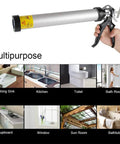 Dual Use Sausage Caulk Gun Kit With 15 Inch Barrel For 20 Oz Sausage Foil Packs Or Standard Cartridges Includes 2 Cone Nozzles