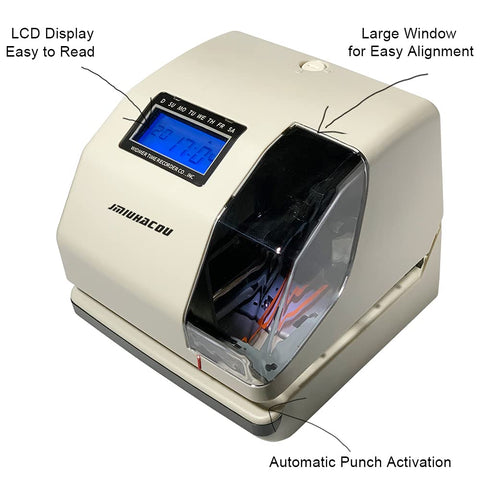 Top Tier Digital Time Stamp And Electronic Time Clock Featuring Custom Date Number Seal For Office Documents Slick Self Inking Design with LCD display