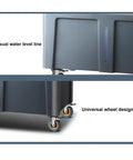 Visual water level line and universal wheel design of Top Shelf Portable Swamp Coolers Deliver Smooth Evaporative Chilling.