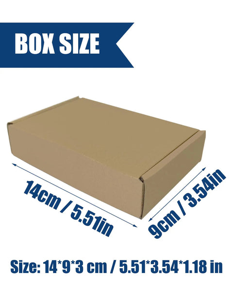 Cardboard box dimensions for Rivet Nuts Kit With 120 Pieces M6x1.0 Carbon Steel Zinc Plated Flat Head Knurled Nutserts.