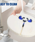 Person washing 12 Inch Pottery Turntable Clamp For Ceramics, Adjustable 2 To 12 Inch Trimming Spinner under sink faucet