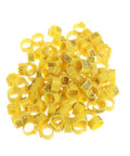 Yellow 10mm Pigeon Leg Bands Identify Rings Pack Of 100 For Carrier Birds Durable Metal Bird Tags With Numbers Training And Tracking Supplies