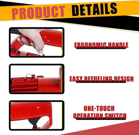 Close-up of Electric Rebar Cutter With Hydraulic Pump, 1250W And 1700W Dual Motor showing ergonomic handle and easy refueling design