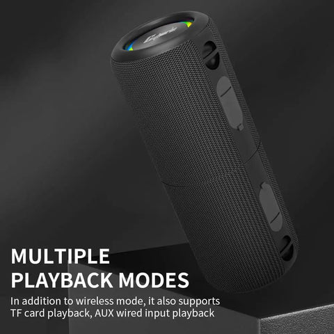 Two In One Portable Splittable Bluetooth Speaker Waterproof Bluetooth 5.3 featuring multiple playback modes with wireless, TF, AUX