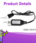 USB charger for 7.4V 2800mAh 8C LiPo Battery With JST Plug For RadioLink RC8X RC6GS RC4GS Drones And RC Airplanes 2S Battery