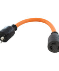 4 Prong 30 Amp 125/250 Volt NEMA L14-30P Locking Plug To L6-30R Locking Female Connector Generator Pigtail Adapter Heavy Duty STW 10/3 Copper Wire