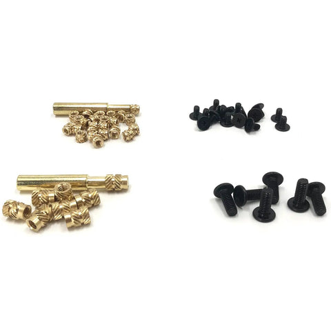 Heavy Duty Pro Grade Threaded Insert And Bolt Kit For Industrial 3D Printing Projects 200 Pcs Includes 100 Pcs Brass M3 M4 Heat Set Inserts And 100 Pcs Stainless Steel Black Bolts For Secure Fastening