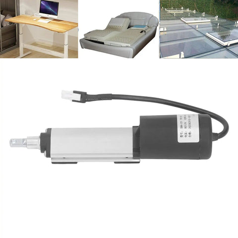Smooth And Quiet 12V Electric Linear Actuator With 70mm Stroke And 100N Thrust for adjustable furniture and gadgets.