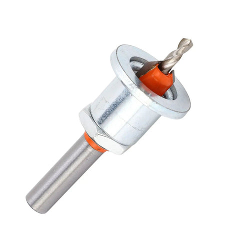 Tough As Nails Countersink Drill Bit Set With Adjustable Depth And Built In Stop features a carbide tip and alloy steel shank.
