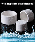 12 Pack One Half Inch PVC Pipe End Caps With Slip Openings White Caps For Unthreaded Pipes SCH40 Durable Corrosion Resistant