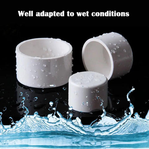 12 Pack One Half Inch PVC Pipe End Caps With Slip Openings White Caps For Unthreaded Pipes SCH40 Durable Corrosion Resistant