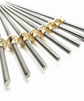 8mm T8 Lead Screw With 1mm Pitch And Brass Nut For 3D Printers, Trapezoidal Stainless Steel Screw, 100mm To 1000mm options