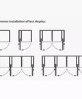 Common installation effects of Heavy Duty Hidden Door Hinges With Double Row Ball Bearings for closet doors.