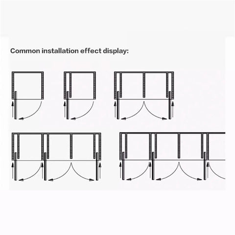 Common installation effects of Heavy Duty Hidden Door Hinges With Double Row Ball Bearings for closet doors.
