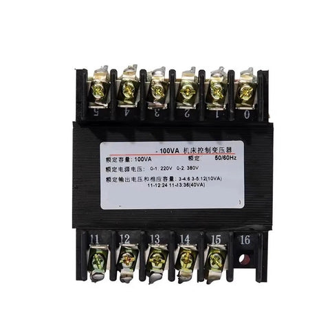 Control Transformer JBK3 Series 250VA 220V To 220V Dual Primary For Industrial Use front view showing terminals and label