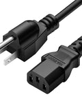6 Ft Replacement Power Cord For Popular Electric Pressure Cookers And Rice Cookers, black plug and play cable close-up view.