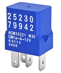 Blue aftermarket blower motor relay for Infiniti G35 G37 M35 and Nissan models, ensuring effective climate control.