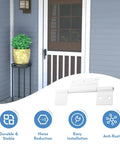 Three Pack White Aluminum Screen Door Hinges With One Eighth Inch Grooved Center For Patio And Storm Doors, durable hardware for outdoor entry.