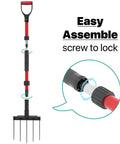 Heavy Duty Garden Pitch Fork With 5 Tines And 41 Inch Fiberglass Handle D Grip For Digging Soil assembly diagram