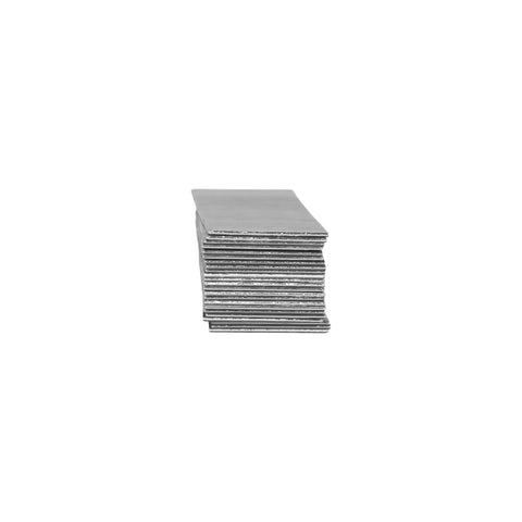 Sends Them Straight 18 Gauge Brad Nails 1 Point Five Inch Glue Collated Rugged Steel 1000 Count Box stacked neatly in view.