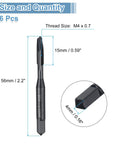 Spiral Point Plug Threading Tap M4 X 0.7 For Quick Thread Repair, Ground H2 Threads, Pro Grade High Speed Steel 6542 Nitrided Finish