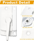 14 Pack White Window Sash Locks Replacement With Screws For Sliding Windows Up And Down Keeper Latches, product details
