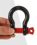 Eight Pack One Half Inch D Ring Shackles, Screw Pin Beefy Heavy Duty Gear For Towing And Off Road Recovery, 2 Ton Working Load Limit And 8 Ton Breaking Strength, Carbon Steel Chain Shackles Clevis Set hand-held view