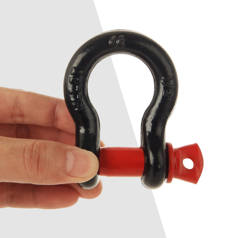 Eight Pack One Half Inch D Ring Shackles, Screw Pin Beefy Heavy Duty Gear For Towing And Off Road Recovery, 2 Ton Working Load Limit And 8 Ton Breaking Strength, Carbon Steel Chain Shackles Clevis Set hand-held view