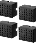 Solid Rubber Pinch Weld Blocks Jumper Pads For Auto Lift Jack Stand Support High Compression Heavy Duty Car Repair 3 Ton Load Capacity Set