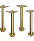 Adjustable 23.6 Inch Stainless Steel Furniture Legs Set Of 4 With Gold Finish Durable Replacement Legs For Sofa Table Cabinet Coffee Table And TV Stand Includes Screws Upgrade Your Setup
