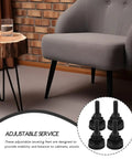 12 Pack Adjustable Furniture Legs For Sofas Cabinets And Dressers Built To Last Heavy Duty Black Plastic Feet In Living Room